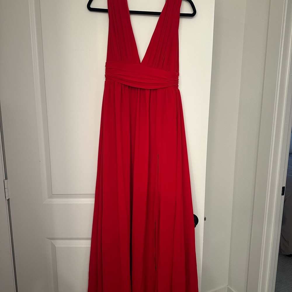 Elegant Red Evening Gown